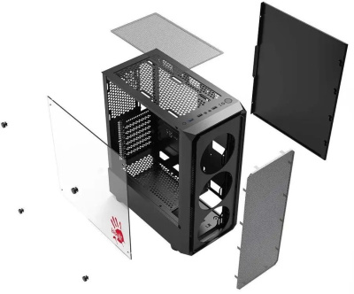 ������ �� Bloody CC-126, ��� ��, Midi-Tower, ������ (CC-126-BK)