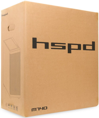     HSPD M740, Mesh Mid Tower, Black, M740-TGBK-ARGB