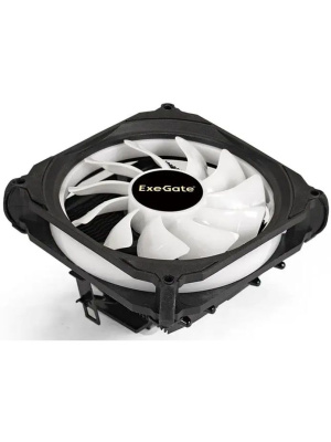 ����� ExeGate Dark Magic EE400XL-PWM.RGB (Al black coating, 4 copper heatpipe, LGA775/1150/1151/1155/1156/1200/AM2/AM2+/AM3/AM3+/AM4/FM1/FM2/754/939/940, TDP 125W, Fan 120mm, PWM EX286158RUS