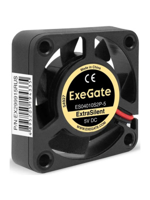 ���������� ExeGate ExtraSilent ES04010S2P-5 (40x40x10 ��, Sleeve bearing (��������� ����������), 2pin, 4500RPM, 22dBA) 5� DC EX299915RUS 