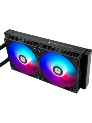 ������� ����������� ���������� Thermalright Aqua Elite 240 V6 (240mm, Black, ARGB/ Fans: 2x120mm, 70.84CFM, 29.8dBA, 2000RPM/ Pump height 53.5mm, 2800RPM, Rad thickness 27mm/ S: 1700, 1200, 1851, 115X, AM5, AM4)