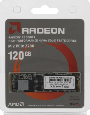 ������������� ���������� SSD AMD Radeon R3 M.2 2280 120GB PCIe 3.0 x4 (R3MP30120G8)
