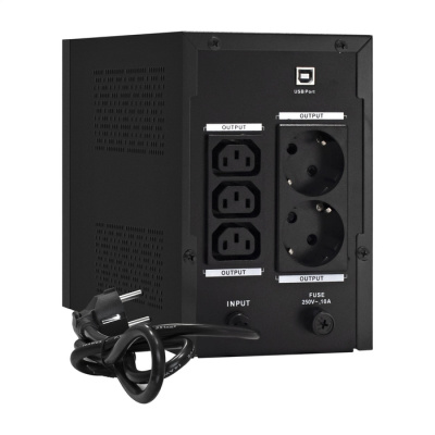 ��� ExeGate SpecialPro Smart LLB-1600.LCD.AVR.2SH.3C13.USB  1600VA/950W, LCD, AVR, 2 � Schuko+3 � C13, USB, �����.������, ������������� ������, Black