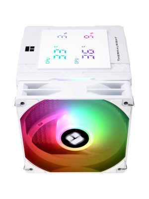 ����� ��� ���������� Thermalright Peerless Assassin 120 Digital White ARGB (4-pin PWM, LED temp., 162mm, Ni/Cu, 6x6mm, ARGB, 2x120mm, 88.89CFM, 25.6dBA, 1850RPM, S: 1851, 1700, 1200, 115X, AM5, AM4, white)