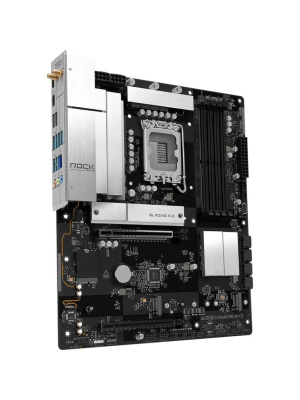 ����������� ����� ASROCK B860 Rock WiFi 7, LGA1851, B860, 4*DDR5, 4*SATA, 4*M.2, 4*USB 3.2, 3*USB 2.0, Type-C, 2*PCIx16, 1*M.2 (Key E), HDMI, ATX