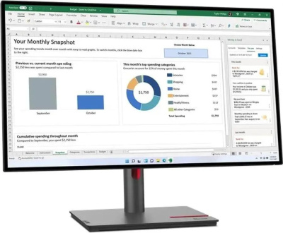 Lenovo 27" ThinkVision P27h-30 2560x1440 IPS LED 