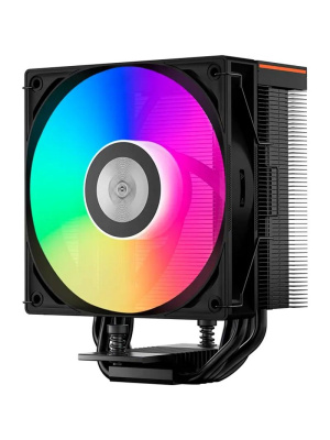 ����� ��� ���������� PCCooler RT400 Digital ARGB BK (230W, 4-pin PWM, ARGB, LED temp., 152mm, Al/Cu, 4x6mm, 1x120mm, 73.32CFM, 34.9dBA, 2200RPM, S: 1851/1700/1200/115X, AM5/AM4, black)