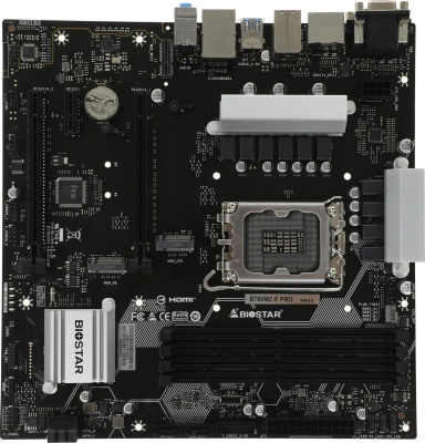 ����������� ����� Biostar B760MZ-E PRO, LGA 1700, Intel B760, mATX, Ret