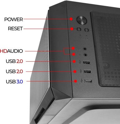 ������ �� ��� �� Ginzzu CL580 Black mATX
