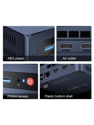 ����-�� Beelink Mini S, Intel Celeron N5095/8 �� DDR4/256 �� SSD/Intel UHD Graphics/Windows 11 Pro, ����� (BL/MINI S/N5095/8G/256G/Navy Blue)