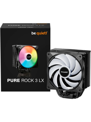 ����� ��� ���������� be quiet! PURE ROCK 3 LX (190W, 4-pin PWM, 154mm, Al/Cu, 4x6mm, ARGB, 1x120mm, 61.8CFM, 31.2dBA, 2000RPM, S: 1851/1700/1200/115X, AM5/AM4, black)
