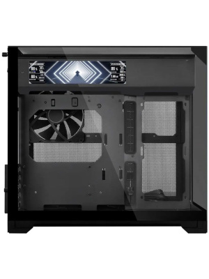 ������ Lian Li O11 Vision-M Digital / Black / 9.2" LCD screen / 1 x 140mm PWM Fan / Mini-Tower, TG / G99.O11VMDX.R0