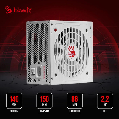 ���� ������� Bloody ATX 750W BD-PS750G 80+ gold (20+4pin) APFC 120mm fan 6xSATA Cab Manag RTL BD-PS750G-MW