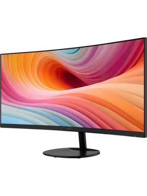 ������� MSI PRO MP341CQ E12 34" 1500R, 21:9, VA, UWQHD, 1/4ms, 300cd, 120Hz, HDMI, DP, SPK