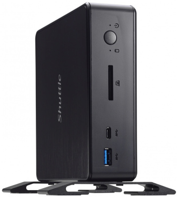 ��������� Shuttle CPU �� ����������, DDR-4, ��� HDD, 1000 ����/�, Wi-Fi, USB 3.0, USB-C, HDMI, DisplayPort, COM, ��� ��, ������ (NC10U)