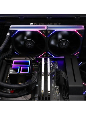 ������� ���������� ��� ���������� Thermalright Frozen Infinity 240 (240mm, Black, ARGB/ Fans: 2x120mm, 68.9CFM, 28.2dBA, 2000RPM/ Pump height 60mm, Rad thickness 27mm/ S: 1700, 1200, 1851, 115X, AM5, AM4)