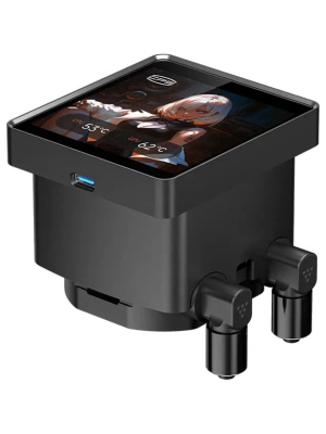 ������� ���������� PCCooler DT360 ARGB Display BK (300W, 360mm, LED temp., Black, ARGB/ Fans: 3x120mm, 83.83CFM, 3000RPM/ Pump height 62mm, 15dBA, 2600RPM, Rad thickness 27mm/ S: 1851, 1700, 1200, 115X, AM5, AM4)