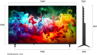 ��������� 65'' LG 65QNED83B6A.ARUG QNED, 4K Ultra HD, ����� ��, WebOS, ������ �����