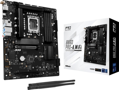 ����������� ����� ASRock B860 PRO-A WIFI, B860, LGA 1851, ATX, Ret
