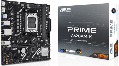 ����������� ����� ASUS PRIME A620AM-K, Socket AM5, AMD A620, mATX, Ret 90MB1GX0-M0EAY0