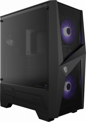 ������ MSI MAG FORGE 100M / mid-tower, ATX, tempered glass side panel / 2x RGB 120mm & 1x 120mm fans inc. / MAG FORGE 100M