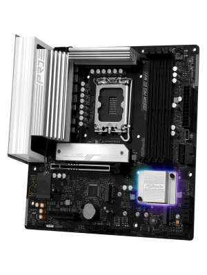 ����������� ����� ASROCK B860M PRO RS WIFI, LGA1851, B860, 4*DDR5, 4*SATA, 4*M.2, 6*USB 3.2, 2*USB 2.0, Type-C, 2*PCIx16, 1*M.2 (Key E), HDMI+DP, mATX